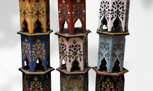 Moroccan inspired boho side table