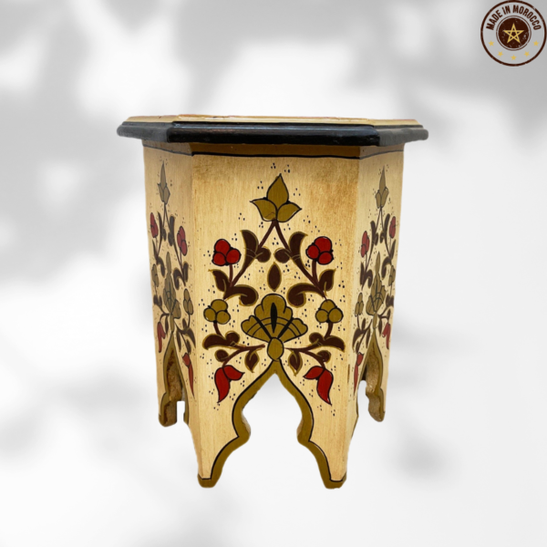 Moroccan Painted "Beige - Ginger" Table / Andalusian Style.