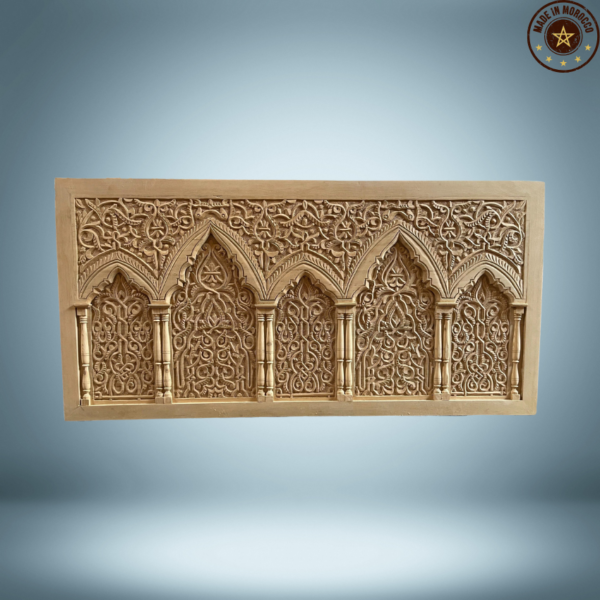 Moroccan Carved Wall Panel/ Arches And Pilars /Andalusian Style.