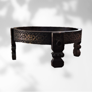 Low Moroccan Carved Mida Table/ Amazigh Style.