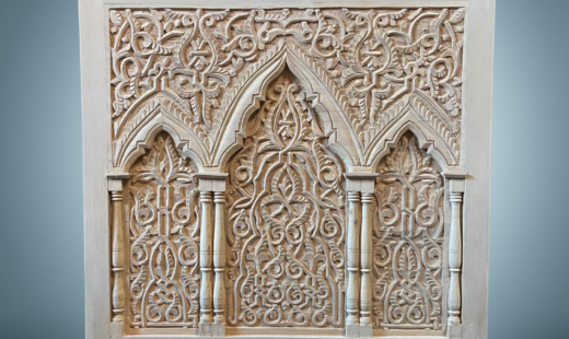 carved wood wall panel