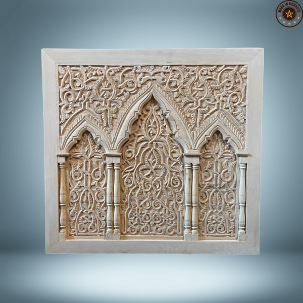 Moroccan Carved Wall Panel/ Arches And Pilars /Andalusian Style.