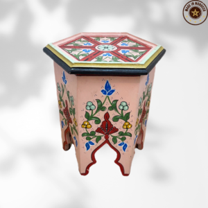 Moroccan Painted "Pink - Dragon Fruit" Table / Andalusian Style.