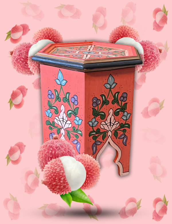 Moroccan Painted "Pink-Lychee" Table / Andalusian Style