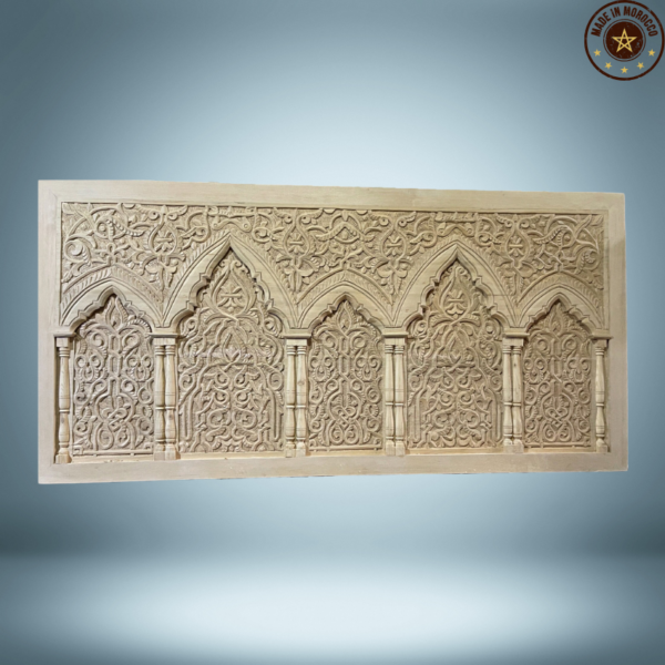 Moroccan Carved Wall Panel/ Arches And Pilars /Andalusian Style.