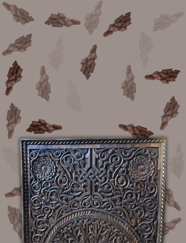 Moroccan Wall Carved Panel/ Floral motif / Andalusian Style.