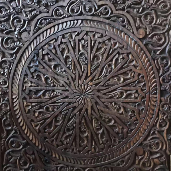 Moroccan Wall Carved Panel/ Floral motif / Andalusian Style.