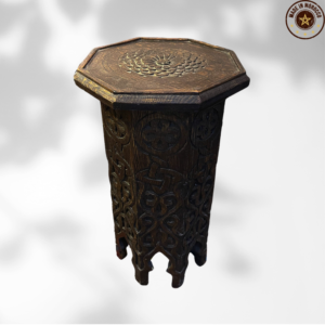 Octagonal Moroccan Carved Table/ Andalusian Style