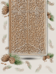 Moroccan Wall Carved Panel/ Floral motif / Andalusian Style.