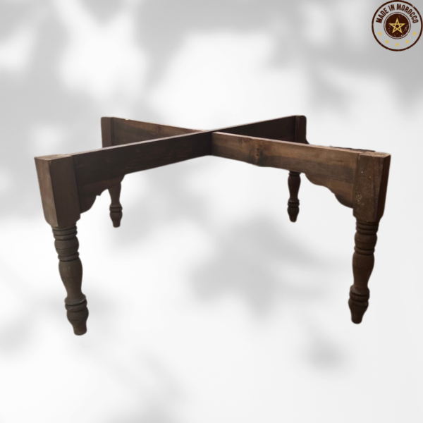 Moroccan Carved Mida Table With Rim and Legs/ Amazigh style.