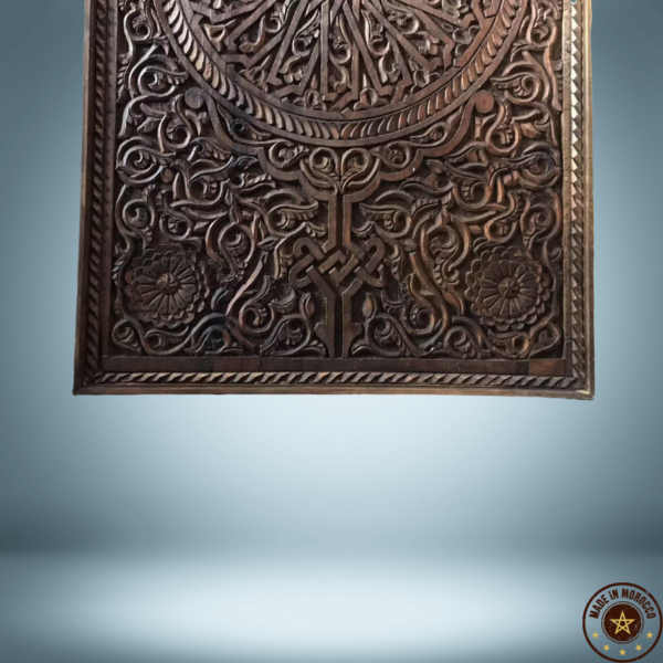 Moroccan Wall Carved Panel/ Floral motif / Andalusian Style.