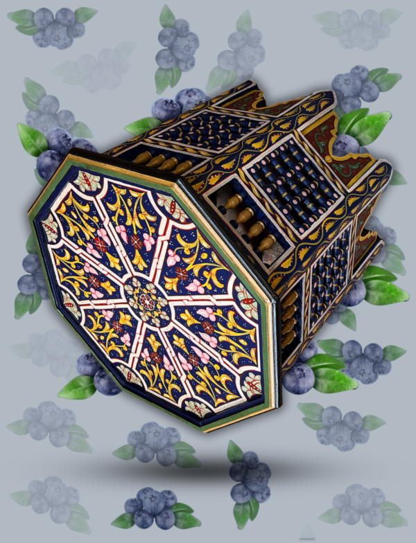 13 Flavor Variant painted Moroccan Table with Musharabi/ Andalusian Style.