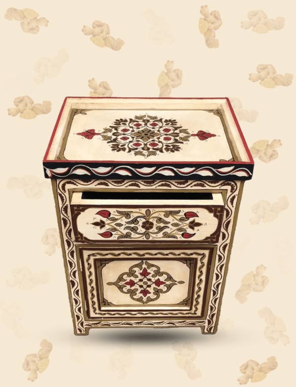 Set of 2 Moroccan Painted Nightstand Table/ 5 Flavor Variants/ Andalusian Style.