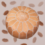 14 Flavor Variants Moroccan Leather Poof