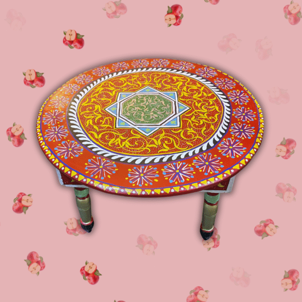 3 Flavor Variants Moroccan Painted Basse Table/ Andalusian Style.
