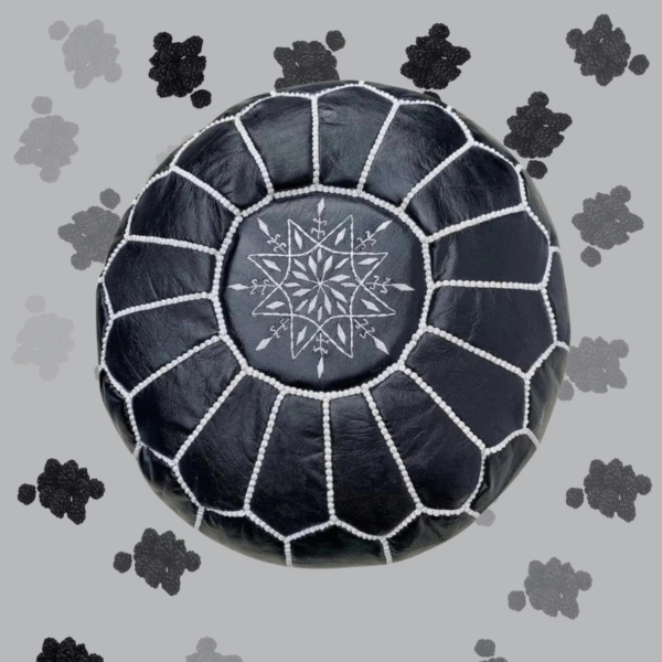 14 Flavor Variants Moroccan Leather Poof