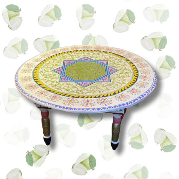 3 Flavor Variants Moroccan Painted Basse Table/ Andalusian Style.