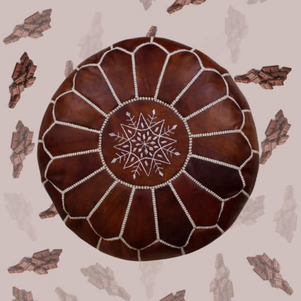 14 Flavor Variants Moroccan Leather Poof