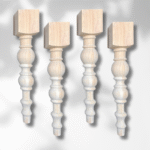 Sets of 4 DIY Redwood Table Legs, Turned Dining Table, Bar Table or Desk Legs