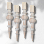 Sets of 4 DIY Redwood Table Legs, Turned Dining Table, Bar Table or Desk Legs