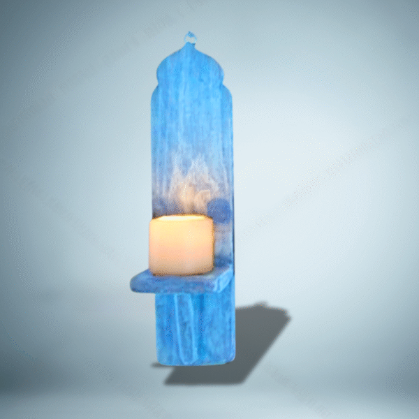 Set of 2 Moroccan Style Wood Wall Sconce's Candle Holders