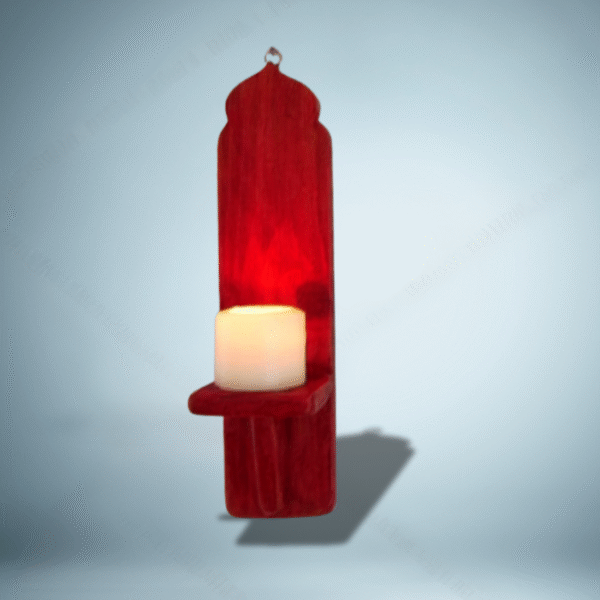Set of 2 Moroccan Style Wood Wall Sconce's Candle Holders