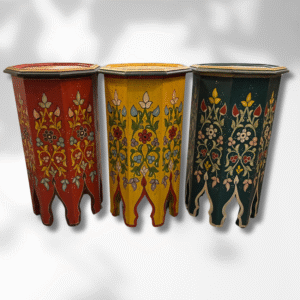 4 Flavor Variants Painted Moroccan Octagon End Table/ Andalusian Style.