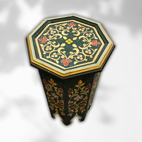 4 Flavor Variants Painted Moroccan Octagon End Table/ Andalusian Style.