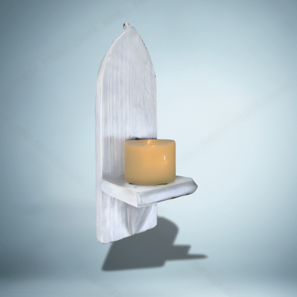 Set of 2 Moroccan Style Wood Wall Sconce's Candle Holders
