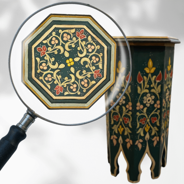 4 Flavor Variants Painted Moroccan Octagon End Table/ Andalusian Style.