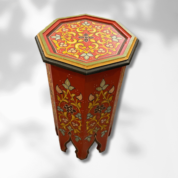 4 Flavor Variants Painted Moroccan Octagon End Table/ Andalusian Style.