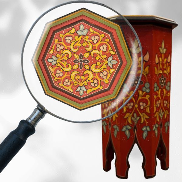 4 Flavor Variants Painted Moroccan Octagon End Table/ Andalusian Style.