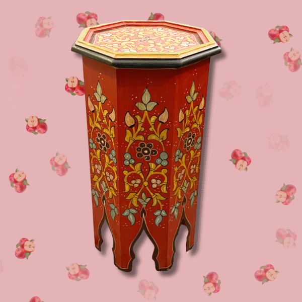 4 Flavor Variants Painted Moroccan Octagon End Table/ Andalusian Style.