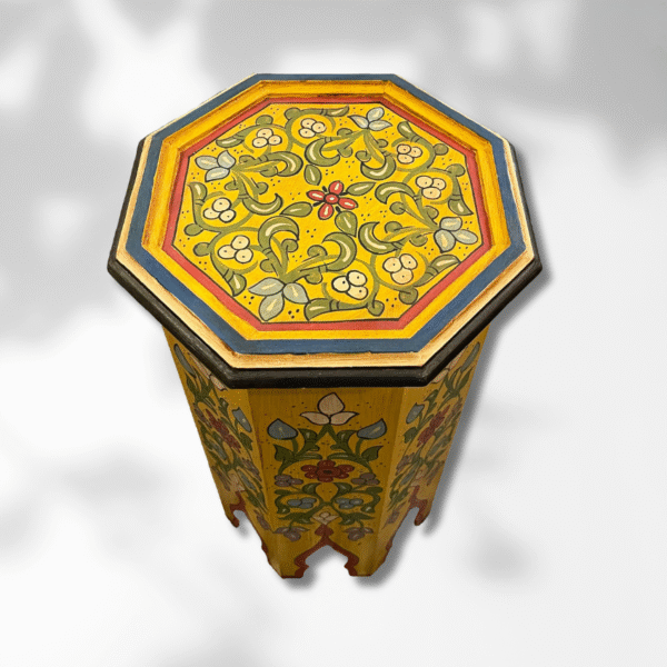 4 Flavor Variants Painted Moroccan Octagon End Table/ Andalusian Style.