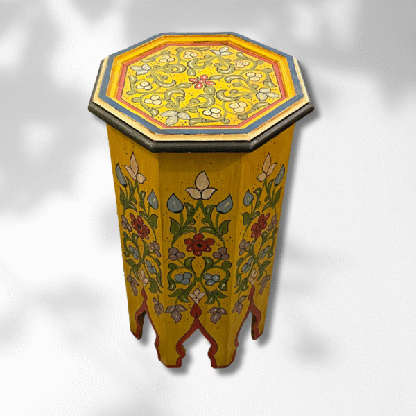 4 Flavor Variants Painted Moroccan Octagon End Table/ Andalusian Style.