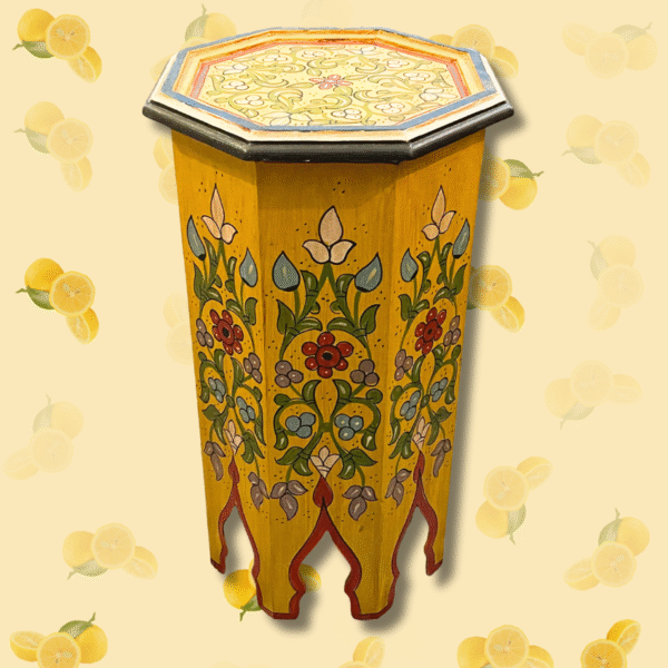 4 Flavor Variants Painted Moroccan Octagon End Table/ Andalusian Style.