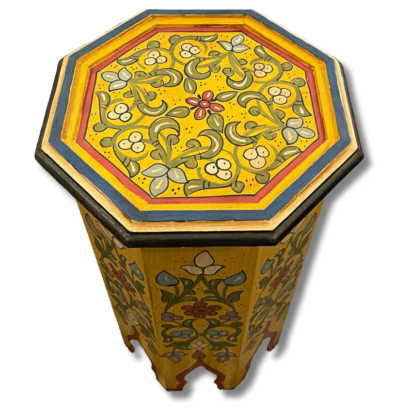 Painted Octagon End Table