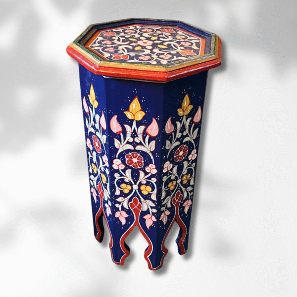 4 Flavor Variants Painted Moroccan Octagon End Table/ Andalusian Style.