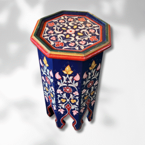 Painted Moroccan Octagon End Table 