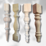 Sets of 4 DIY Redwood Table Legs, Turned Dining Table, Bar Table or Desk Legs