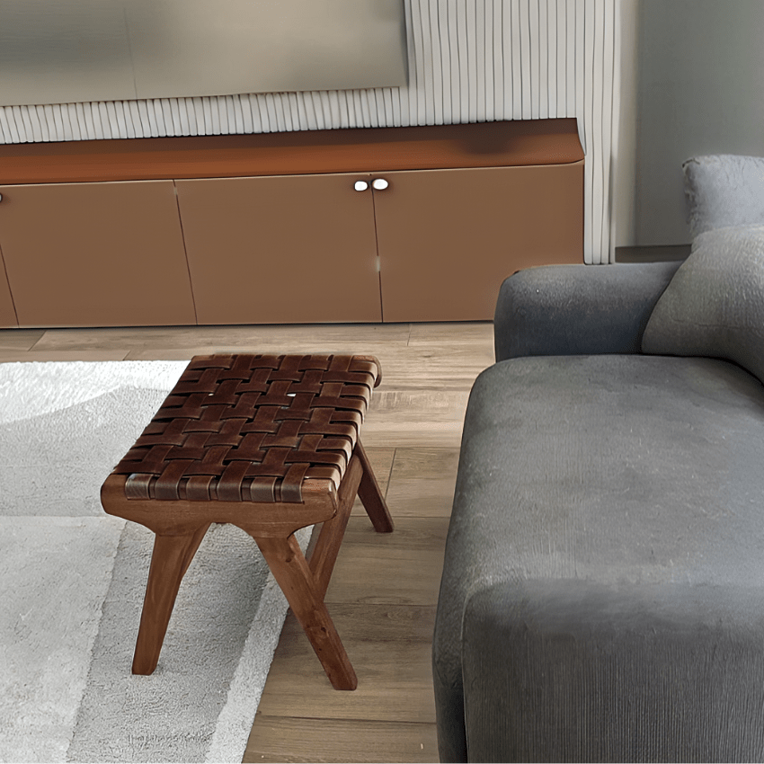 Leather Accent Chair set in a living room.