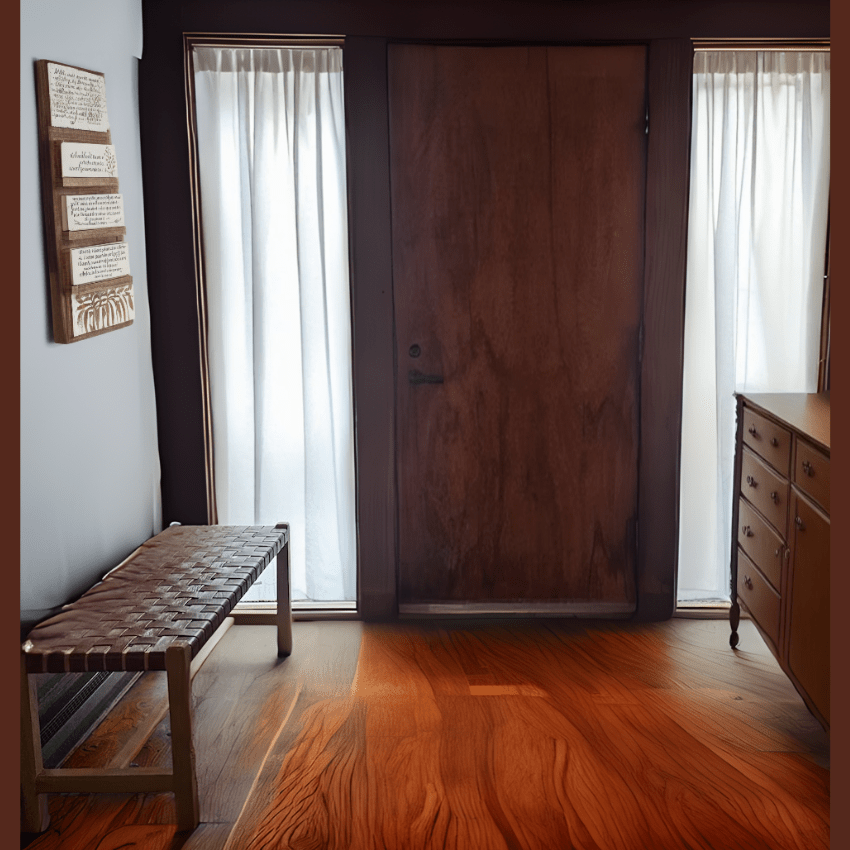 Leather Entryway Chair in a United states house