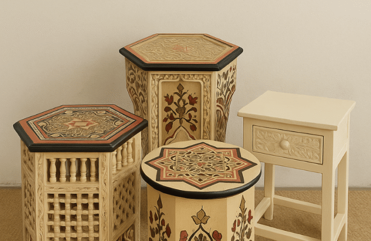 Cream Colored End Tables: 5 Moroccan Picks to Style Your Space with Soft Elegance