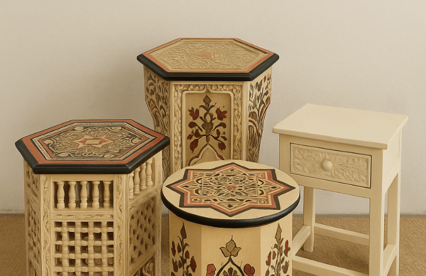 Cream Colored End Tables: 5 Moroccan Picks to Style Your Space with Soft Elegance
