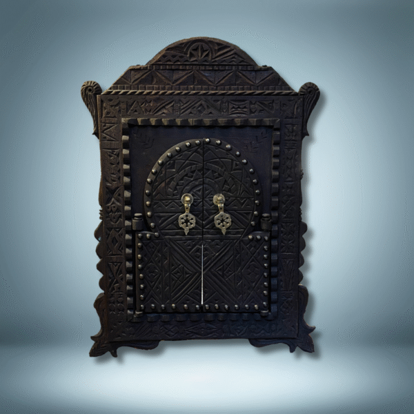 Boutabaa Crafts - Moroccan Arched Mirror / Wood Frame - Dark Brown
