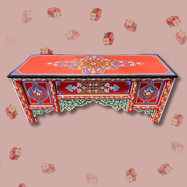 Boutabaa Crafts - Painted Moroccan Table console - Red.