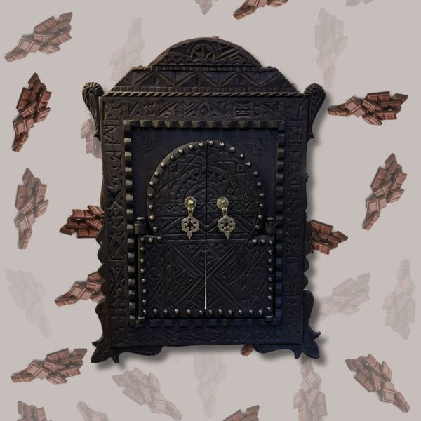Boutabaa Crafts - Moroccan Arched Mirror / Wood Frame - Dark Brown