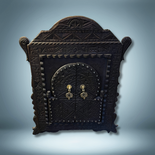 Boutabaa Crafts - Moroccan Arched Mirror / Wood Frame - Dark Brown