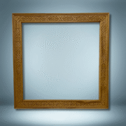 Hand-carved Moroccan wood wall frame with traditional patterns