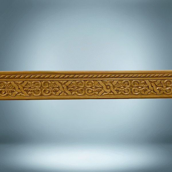 Boutabaa Crafts - Unique Moroccan Wood Frame / Carved Mirror - Natural Cedar